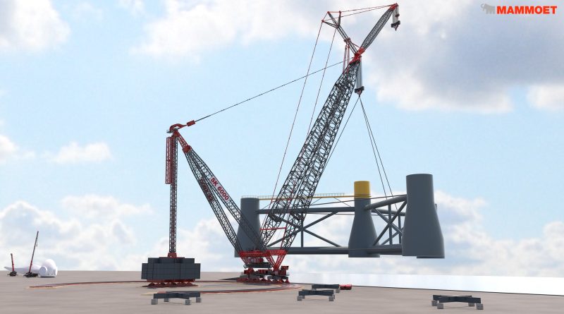 Artist's impression of the fully-finished electric crane.