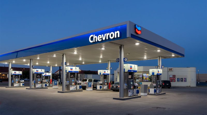Image of a Chevron gas station to support Chevron and Hess Corp article
