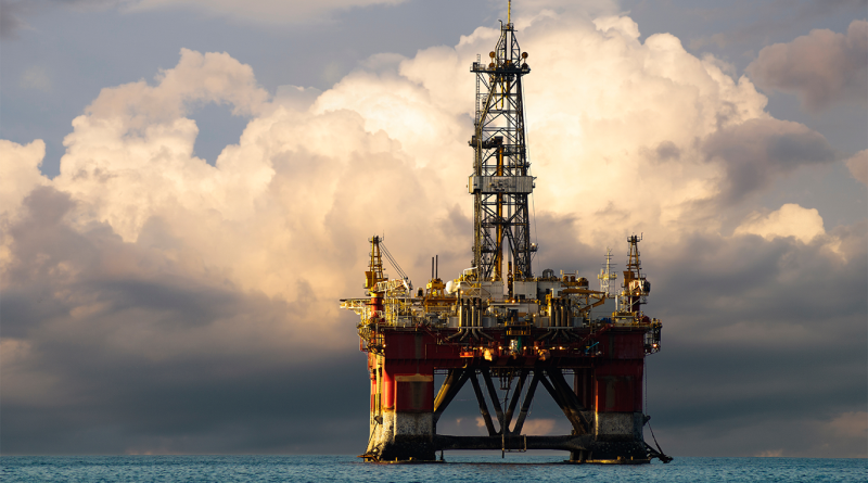 Offshore drilling platform in the North Sea to support north sea oil article