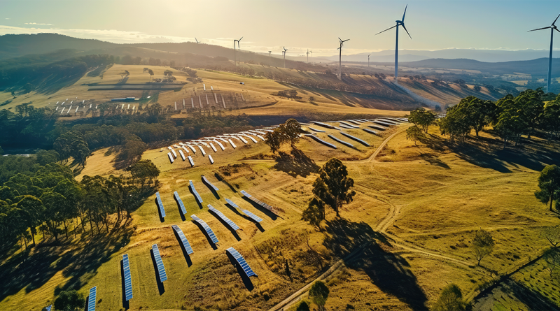 Solar energy farm in Australian countryside to support Australia energy article