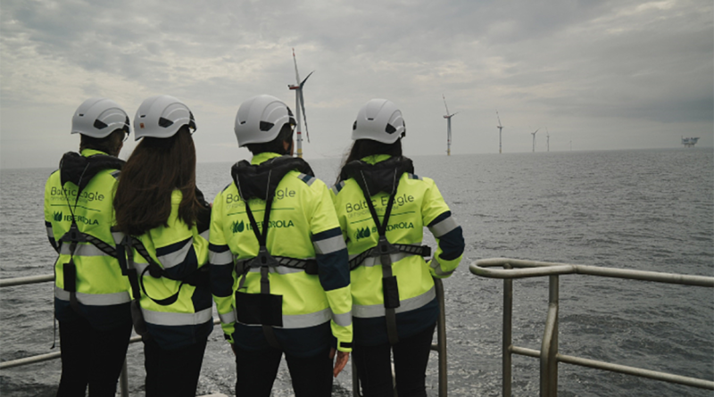 Baltic Eagle wind farm team on boat