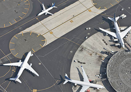 Aircraft manoeuvring around an airport