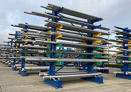 Steel tube and bar storage