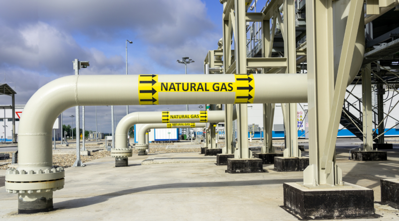 Industrial natural gas pipeline system, illustrating infrastructure used by the biggest natural gas companies.