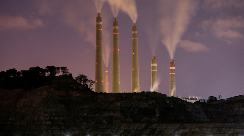 Indonesia’s green shift under the shadow of US–China rivalry An aerial view of a nickel processing facility in Indonesia surrounded by coal-powered infrastructure.