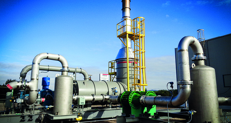 an air pollution control system known as a Direct-Fired Thermal Oxidizer