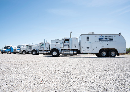  a specialized oilfield wireline truck operated by Thru Tubing Solutions