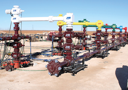 a zipper frac setup